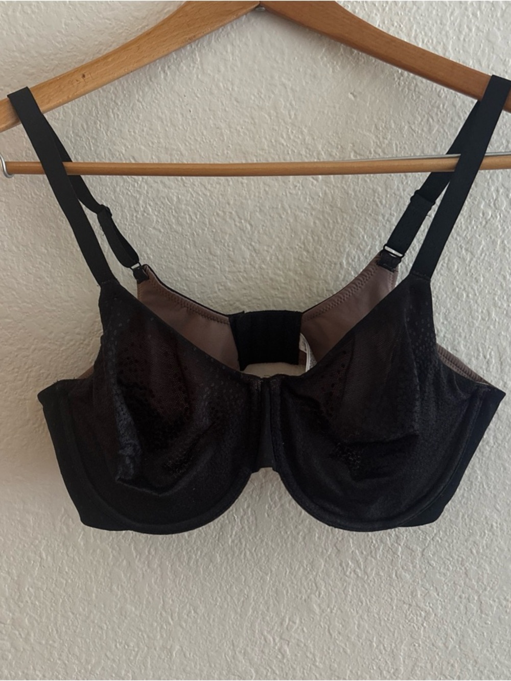 Wacoal Black Underwire Lace-Overlay Bra 38D